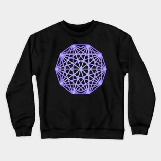 Light Peri Purple Polyhedron Geometric Shape Crewneck Sweatshirt